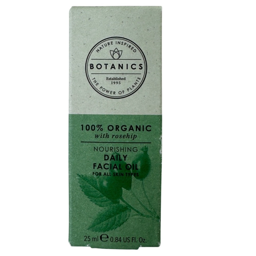 Botanics 100% Organic Nourishing Daily Facial Oil with Rosehip 25ml 0.84oz